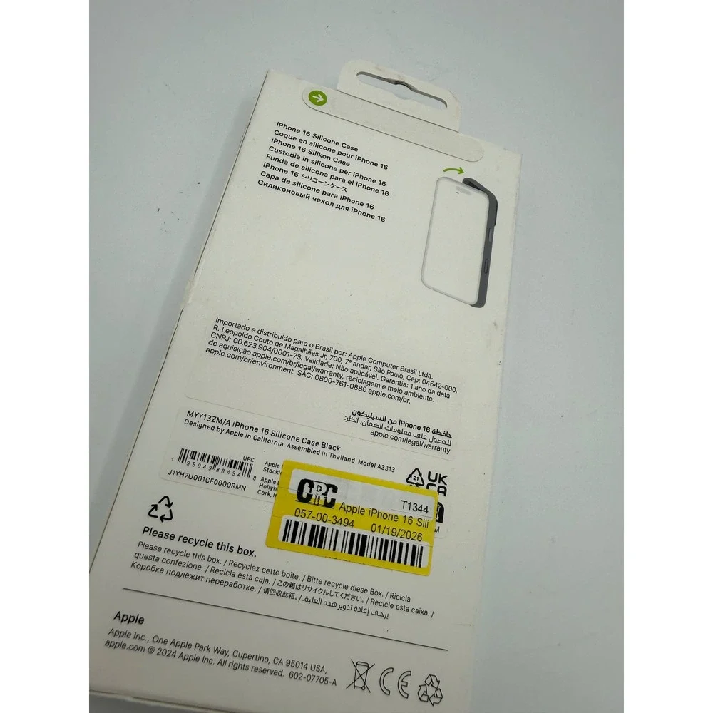 Apple iPhone 16 Silicone Case MagSafe Black New Protective